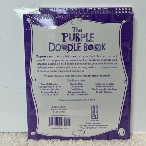 RP Kids Purple Doodle Book - Picture 2 of 5